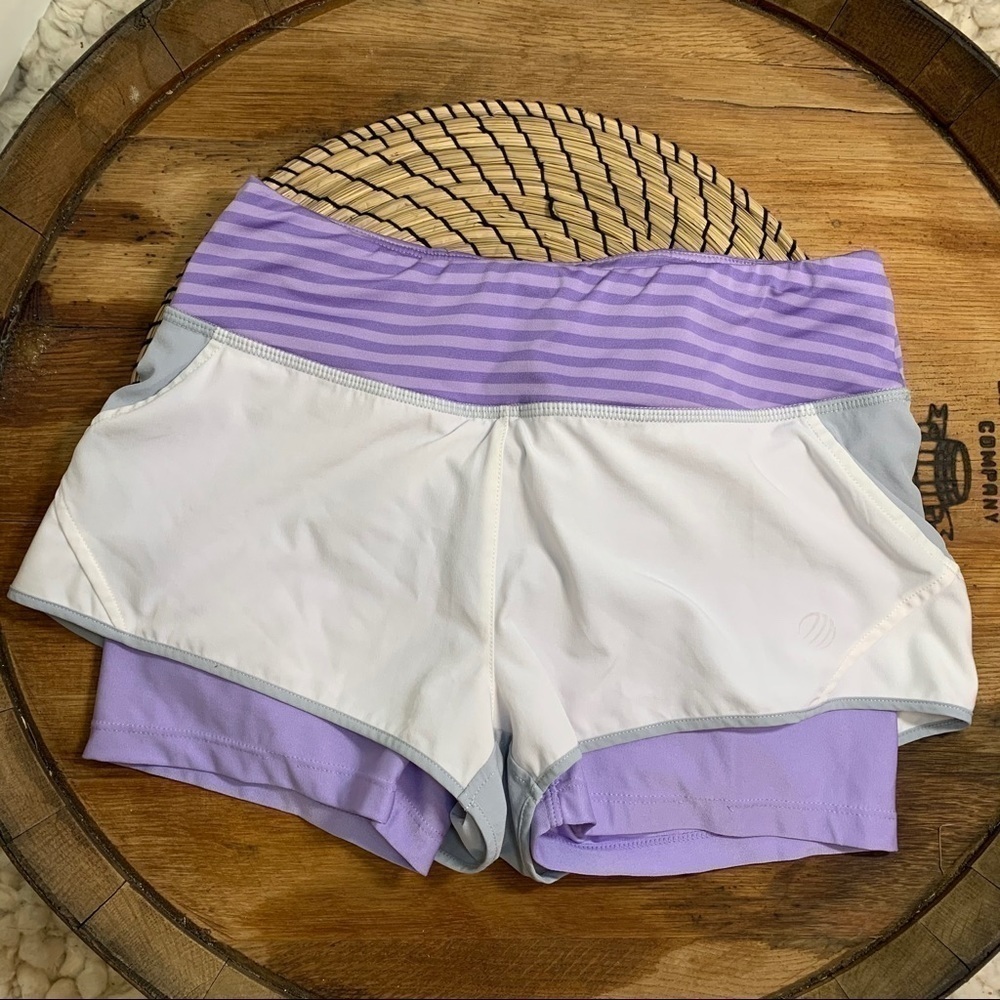 MPG Sport | Layered Athletic Running Active Adjustable Waist Pocket Shorts XS - Picture 2 of 7